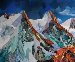Les combes, réchauffées par le lever du soleil. Trois montagnards sont partis à l'assaut de l'arête.