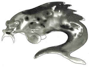 Un poisson chat, volutes d'encre