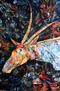 Une antilope aux yeux envoutants, inspirée d'une peinture rupestre